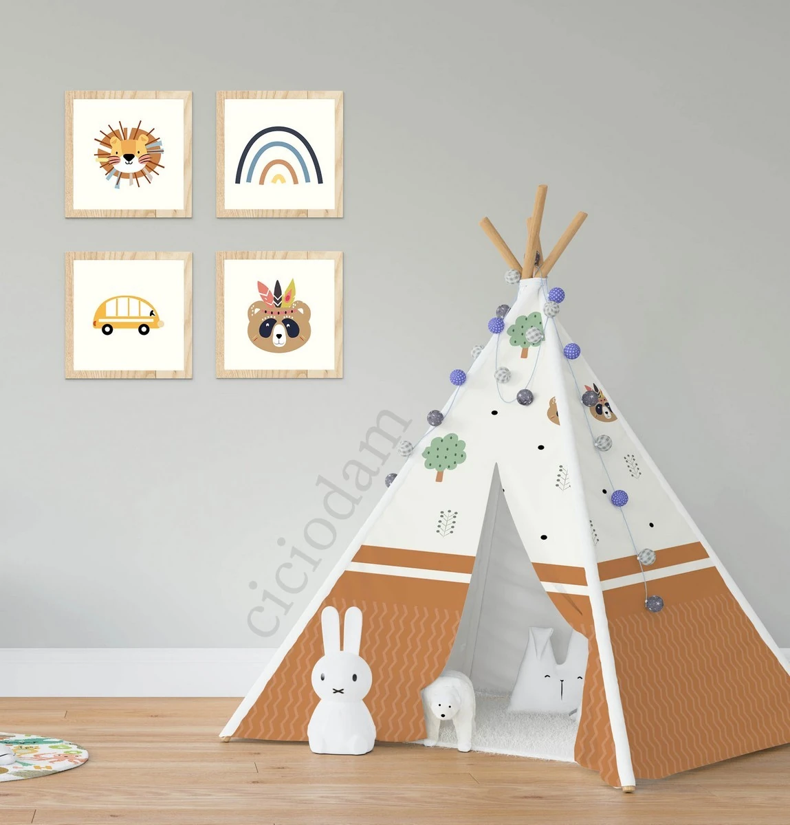 Kızılderili Ayı Seksek Yol ve Punatiyeler Oyun Çadırı