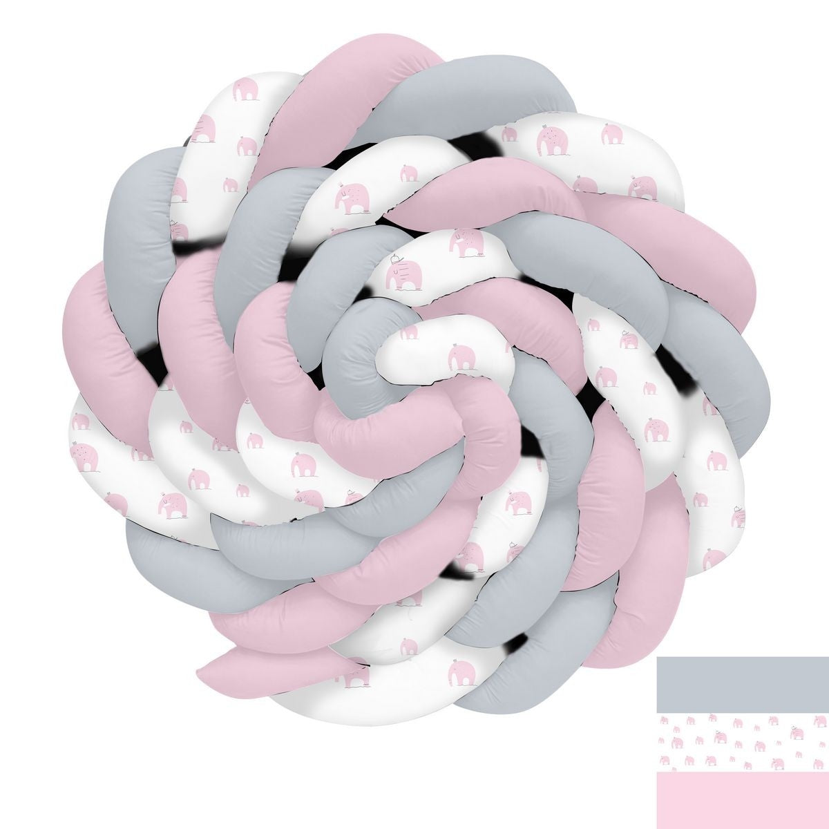 Küçük Büyük Filler ve Beyaz Puantiyeler Örgü Korumalık