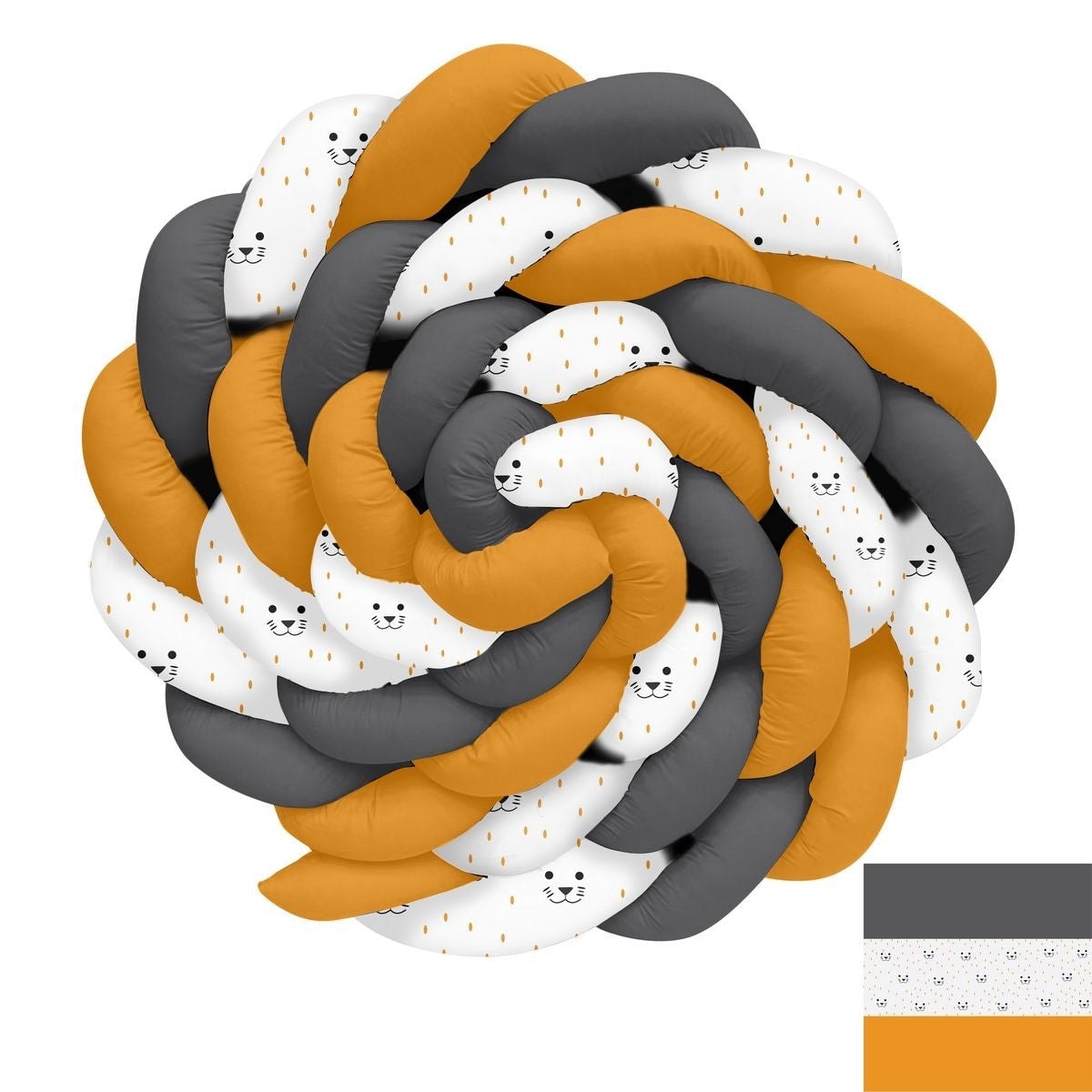 Turuncu Benekli Sevimli Aslan Örgü Korumalık