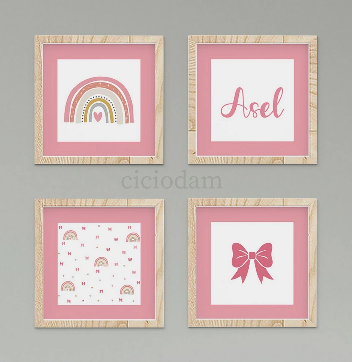 Gökkuşağı Fiyonk Ve Yıldız Duvar Tablo