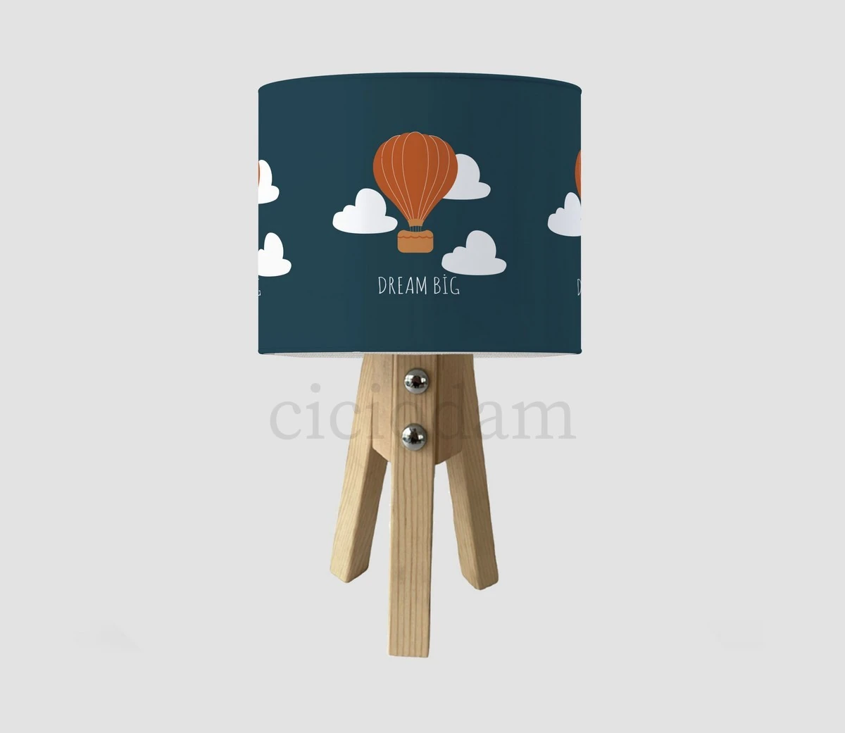Bulut Uçan Balon Dream Big Çocuk Odası Abajur