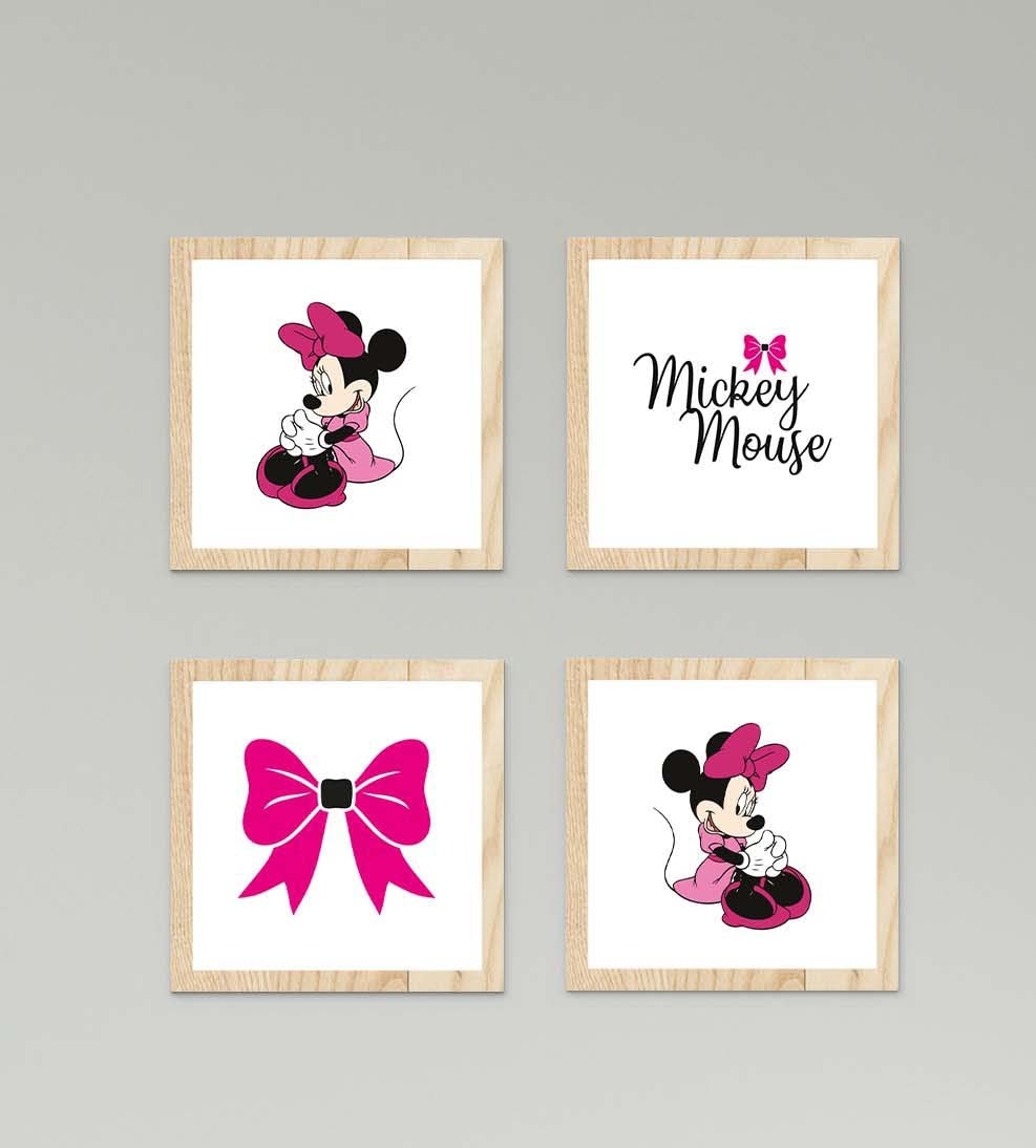 Pembe Puantiyeler ve Seksek Oyun Duvar Tablo