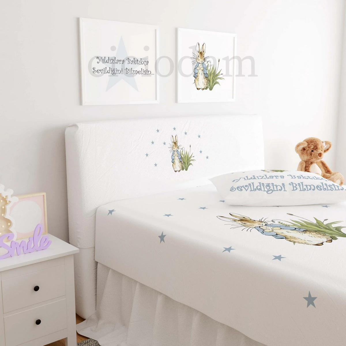 Havuçlu Tavşan Yıldızlar Başlık Kılıfı