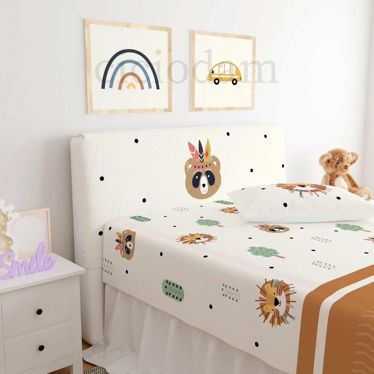 Kızılderili Ayı Seksek Yol ve Punatiyeler Başlık Kılıfı