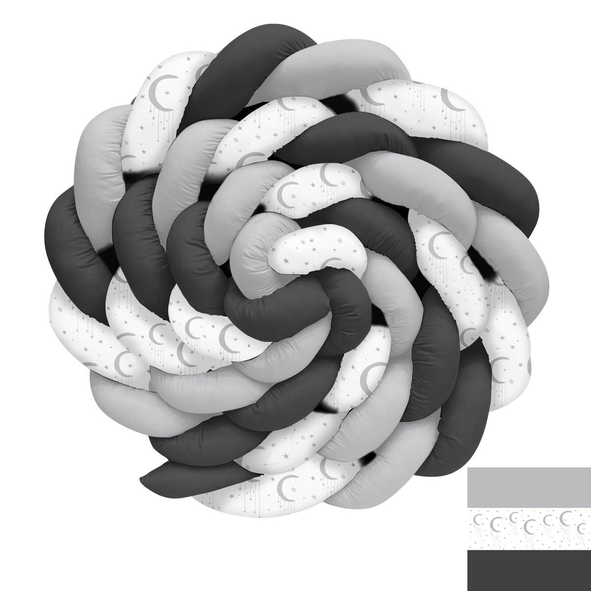 Gri Zemin Ay ve Yıldızlar Örgü Korumalık