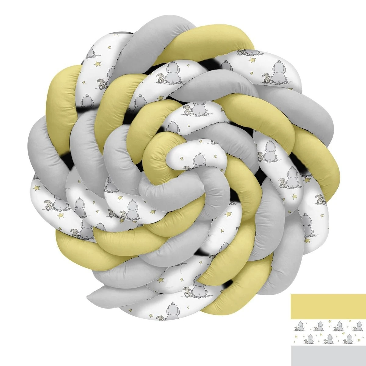 Arkası Dönük Tavşan Fil ve Yıldızlar Örgü Korumalık