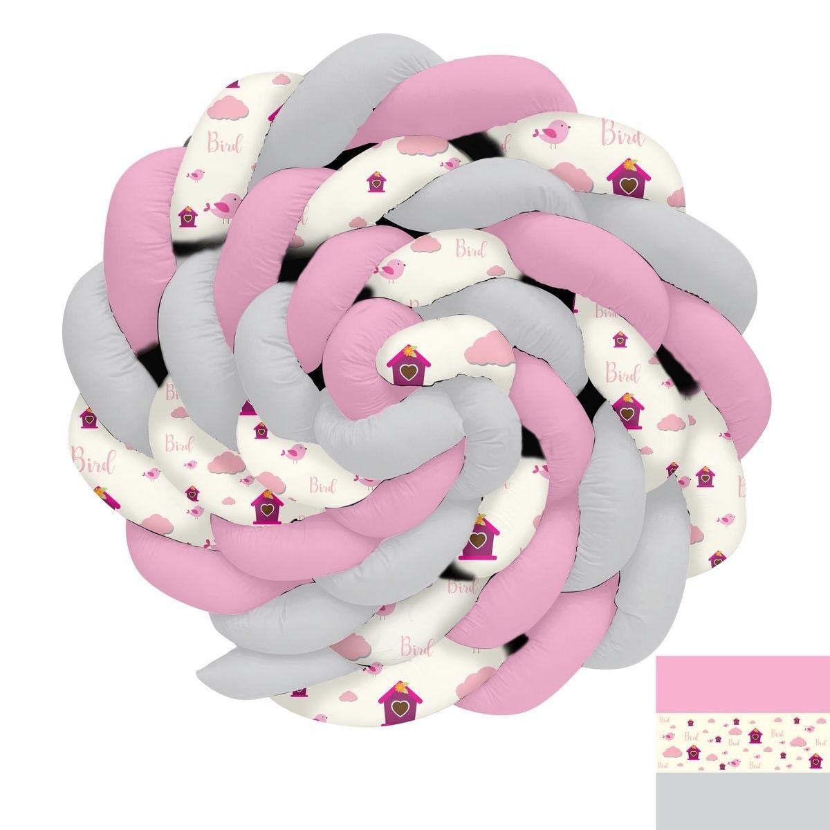 Papatyalar ve Dalda Öten Kuşlar Örgü Korumalık