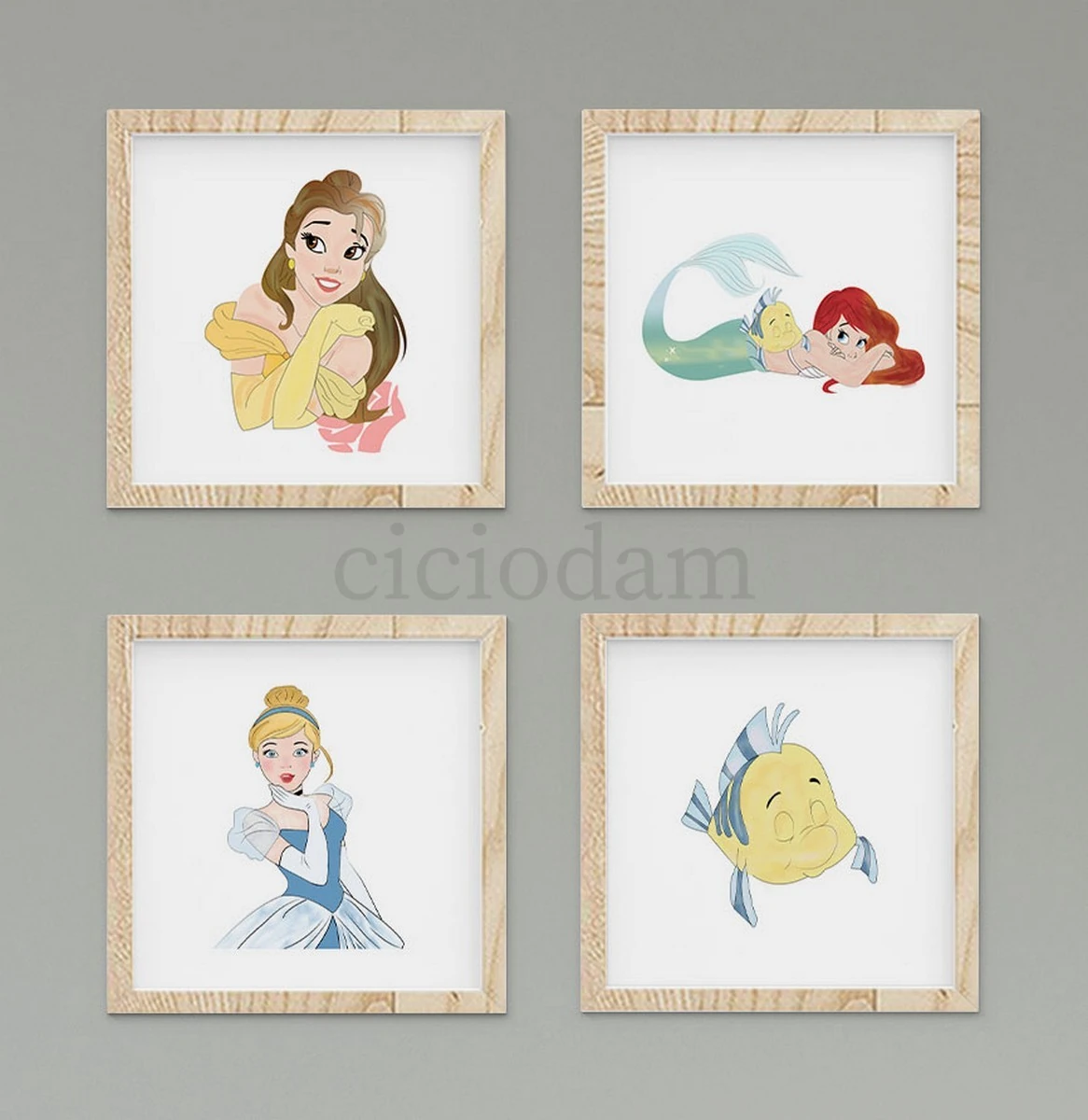 Disney Prensesler Duvar Tablo