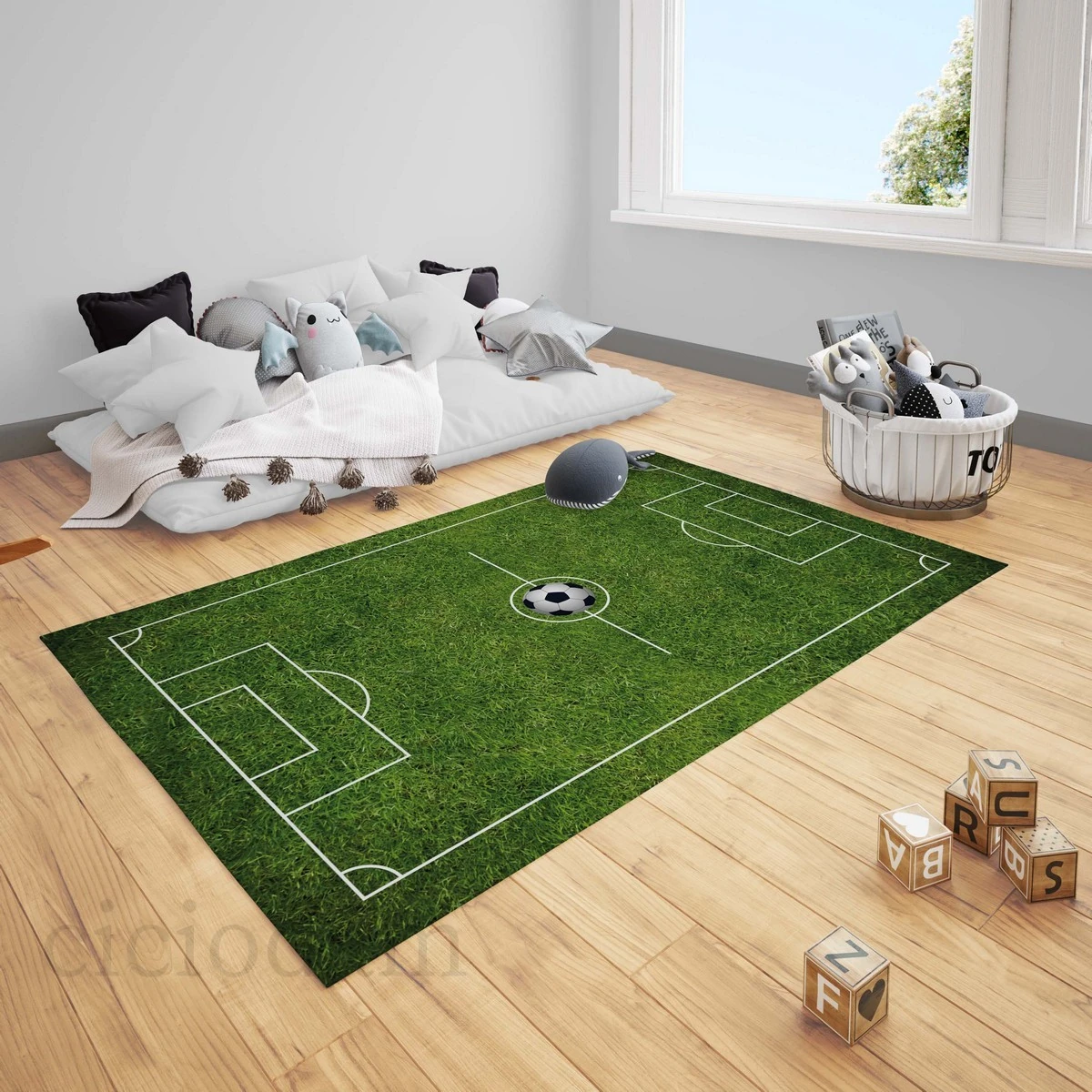 Futbol Sahası Toplu Taraftar Çocuk Halısı