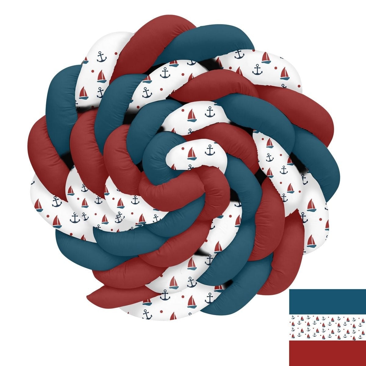 Çapa Desenli Dümen Yelken Denizci Örgü Korumalık