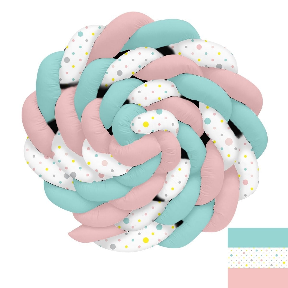 Gri Zemin Renkli Pauntiyeler Örgü Korumalık