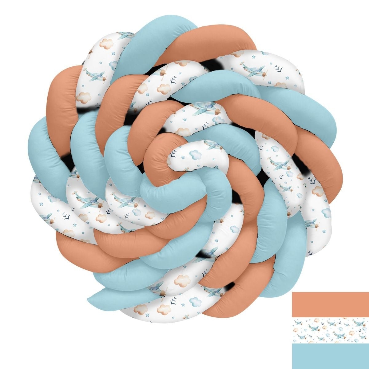 Tahta Helikopter Evler Bulutlar Yıldız ve Kuşlar Örgü Korumalık