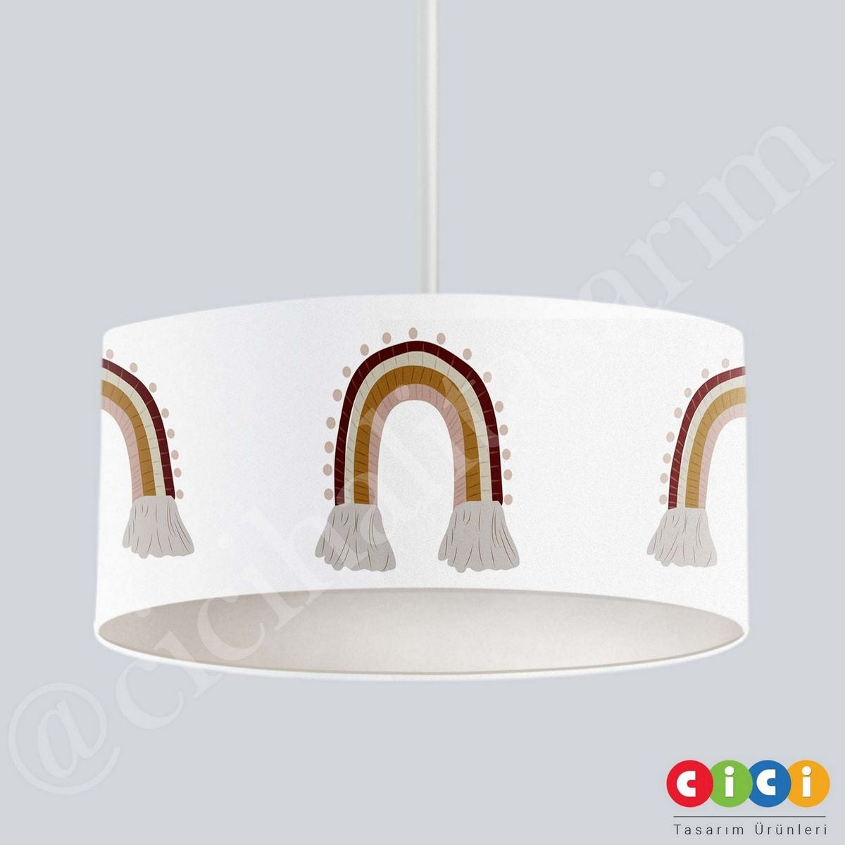 Gökkuşağı Tilki ve Puantiyeler Çocuk Odası Avize