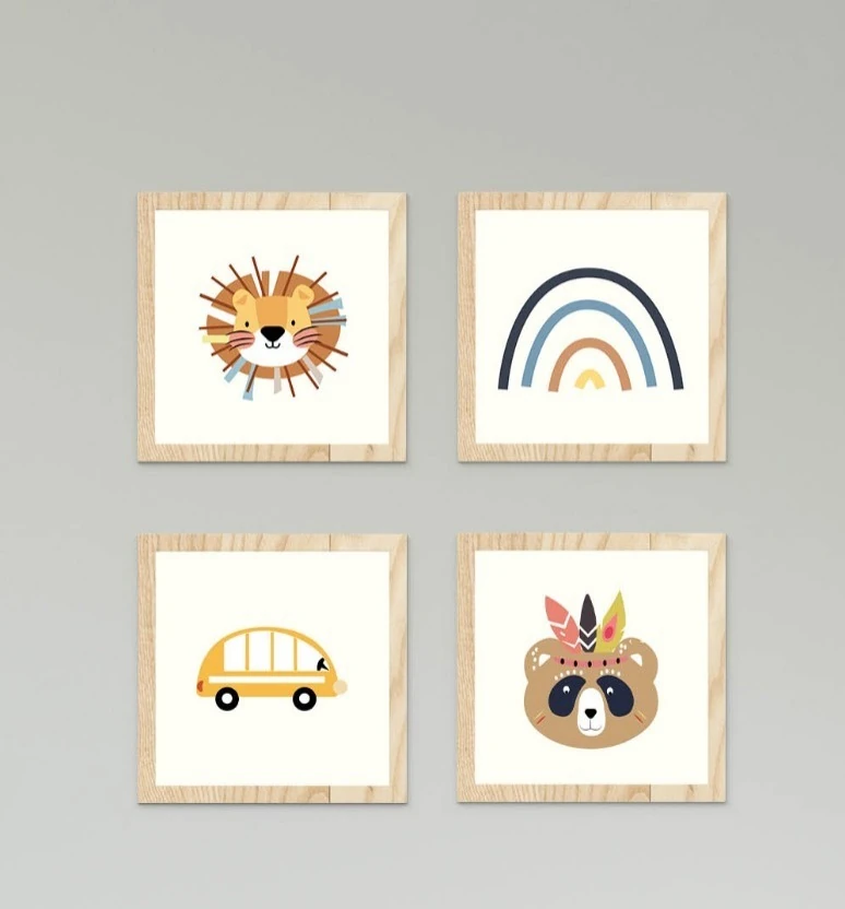 Kızılderili Ayı Yol ve Punatiyeler Duvar Tablo