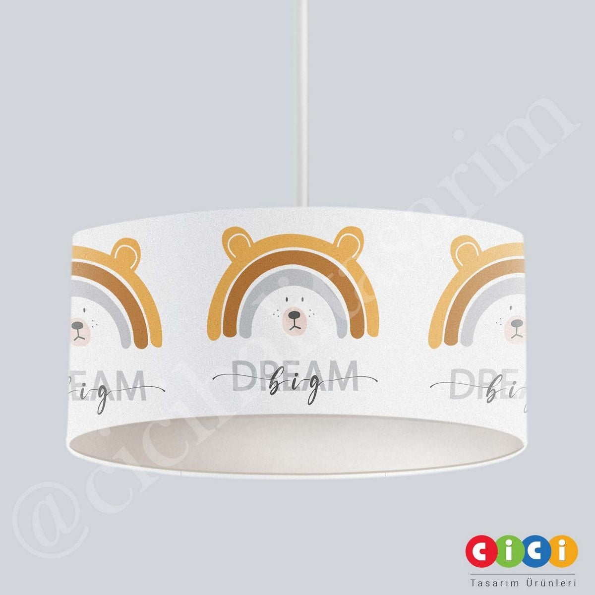 Gökkuşağı Ayıcık Dream Big Çocuk Odası Avize