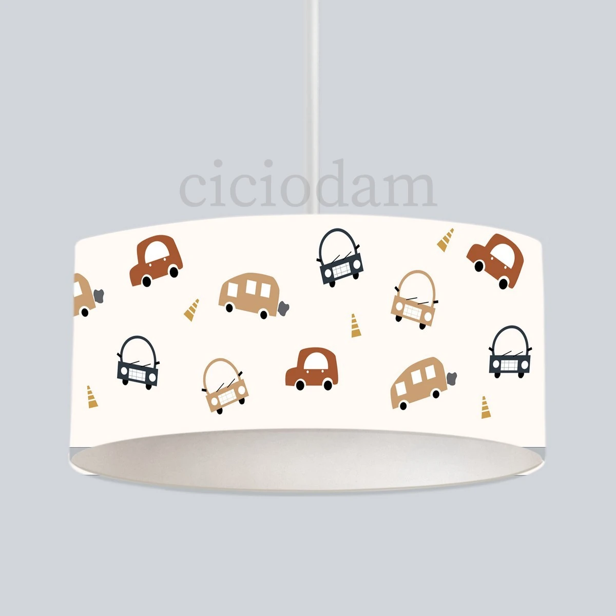 Renkli Arabalar Ve Dubalar Çocuk Odası Avize