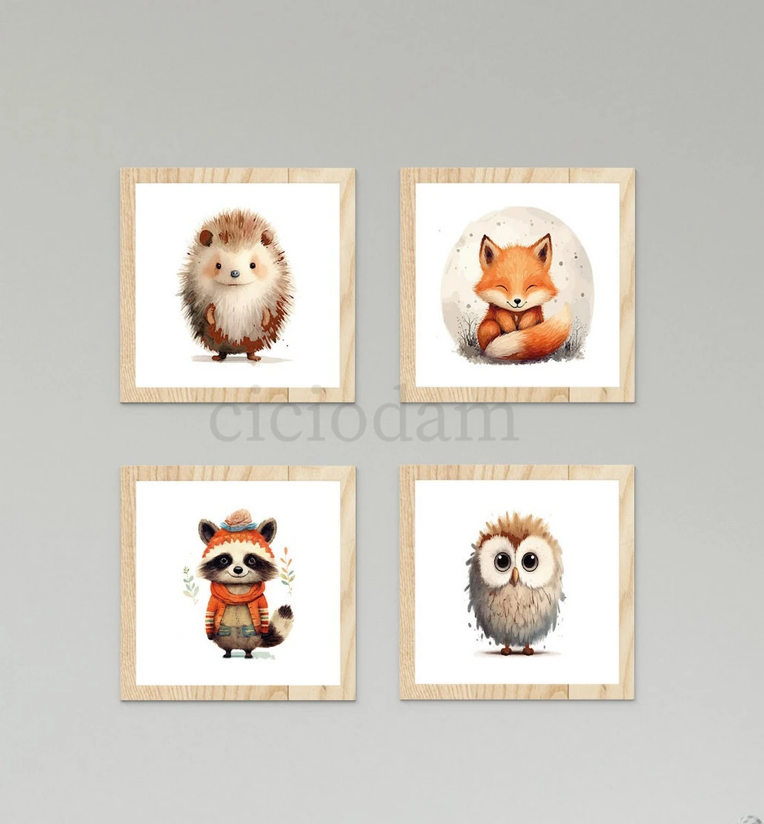 Gülen Tilki Ve Puantiyeler Duvar Tablo