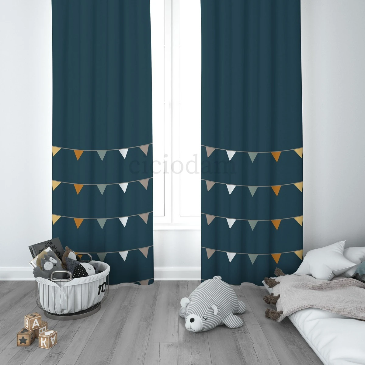 Dream Big Flama Çocuk Odası Perdesi