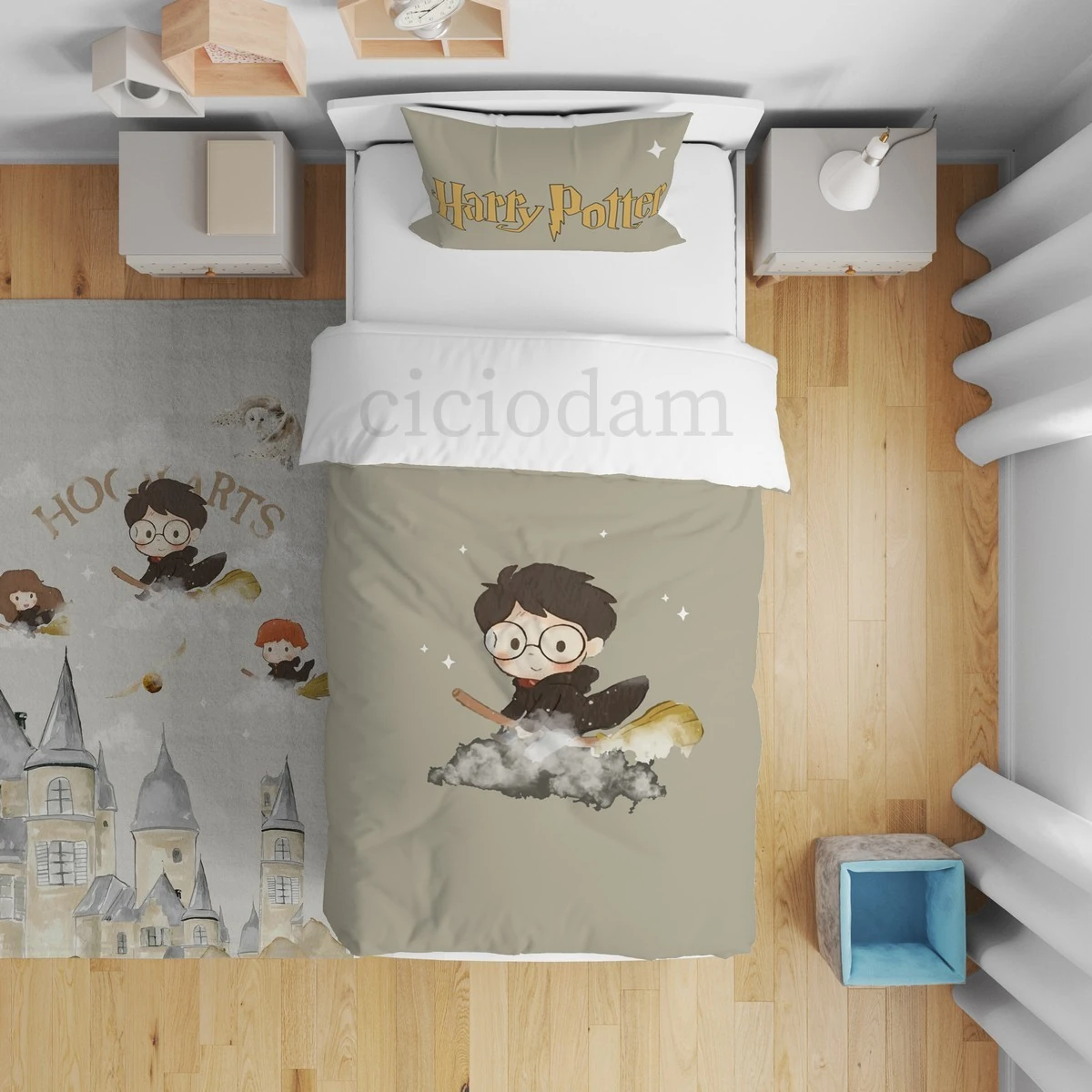 Harry Potter Ve Şato Yatak Örtüsü