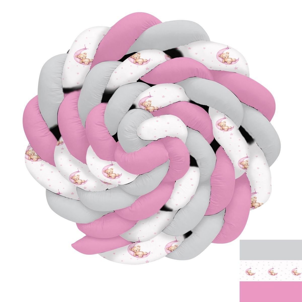 Ayda Uyuyan Sevimli Ayıcık ve Yıldızlar Örgü Korumalık