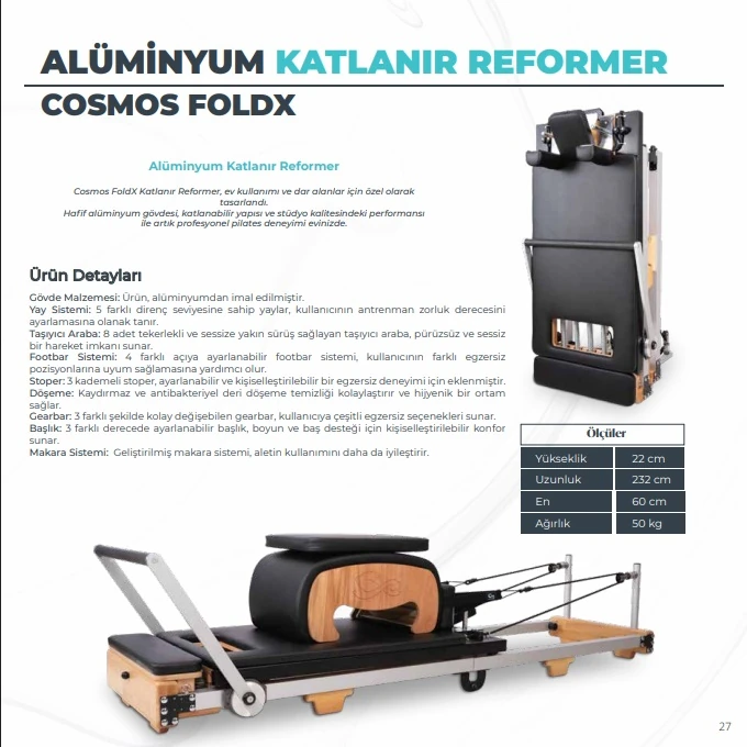 FOLDX Alüminyum Katlanır Reformer (Ev Tipi)