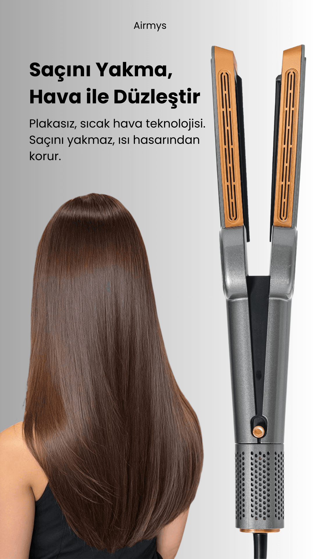 Airmys Hairstrait Hava Üflemeli Saç Düzleştirici
