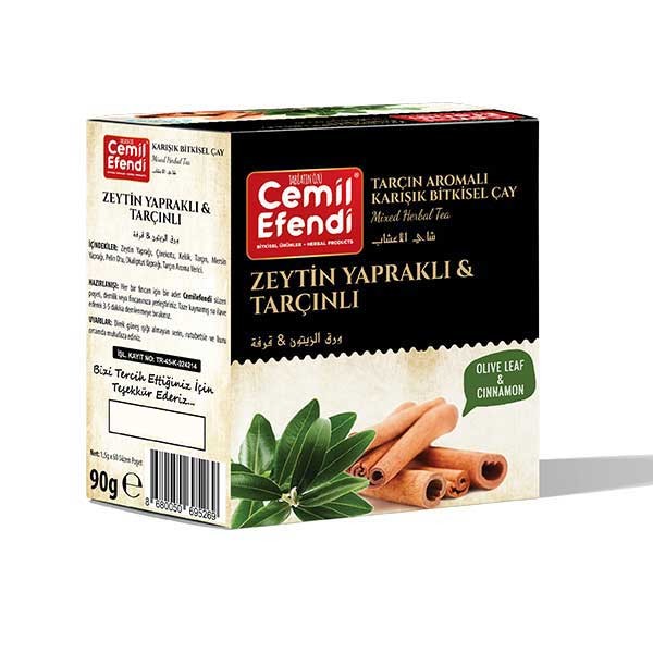Cemil Efendi Zeytin Yapraklı&Tarçınlı Çay Süzen Poşet 45'li