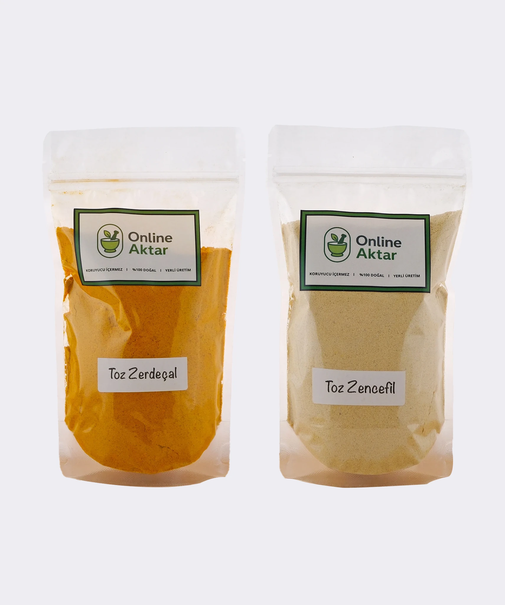 Zencefil Toz 200gr + Zerdeçal Toz 200g