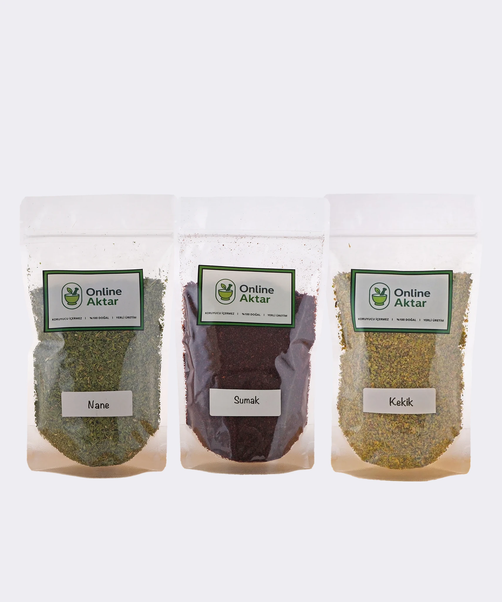 Kekik 50g + Kuru Nane 50g + Sumak 50g
