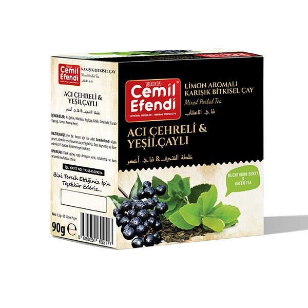 Cemil Efendi Acı Çehre&Yeşil Çay Süzen Poşet 45'li