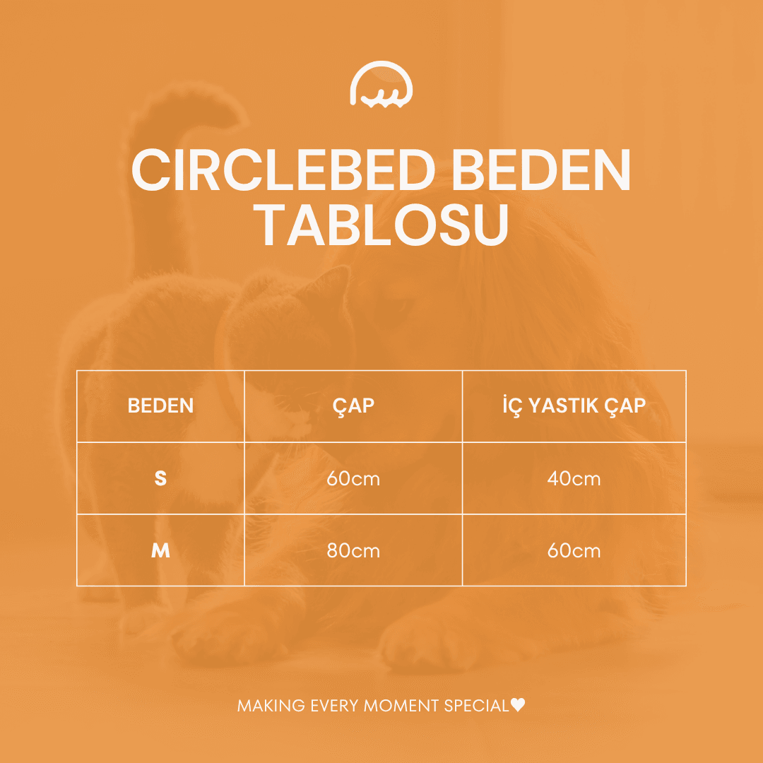 CircleBed Vanilla Cream Kedi & Köpek Yatağı