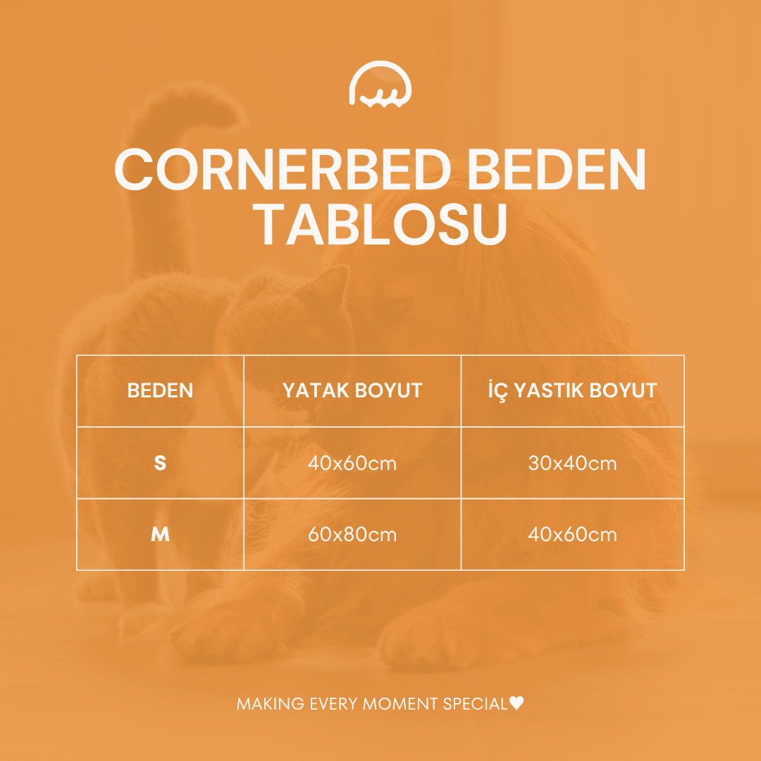 CornerBed Sea Pebble Kedi & Köpek Yatağı