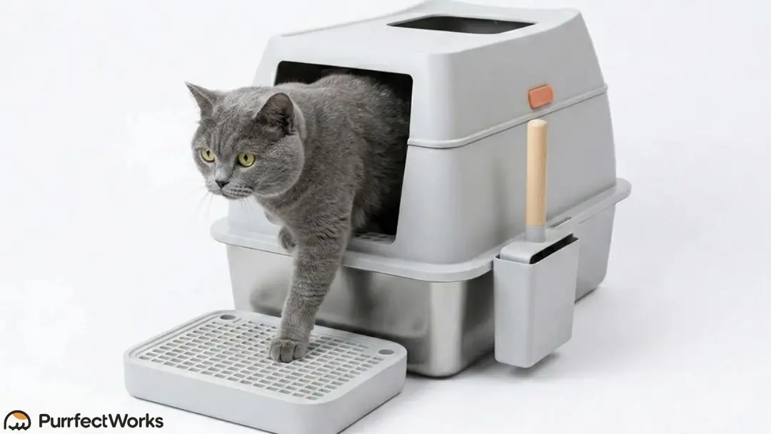 paslanmaz çelik kedi tuvaleti