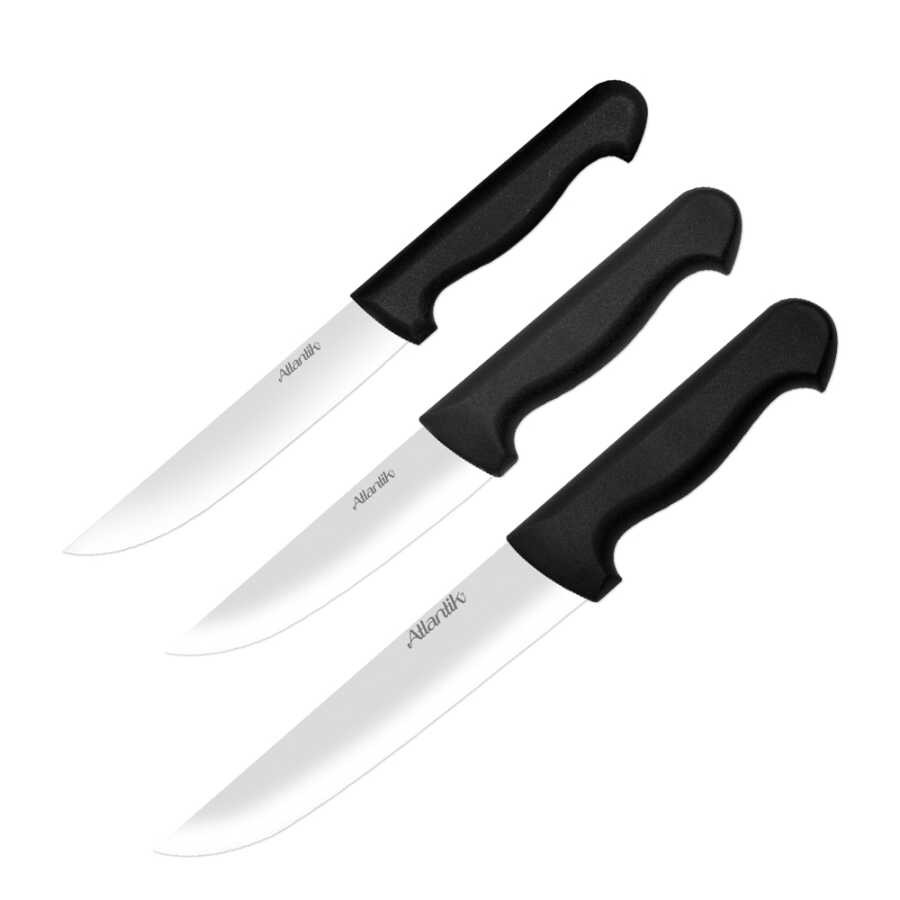 Pratik Üç Parça Çok Amaçlı Bıçak Seti – Siyah 61056-01