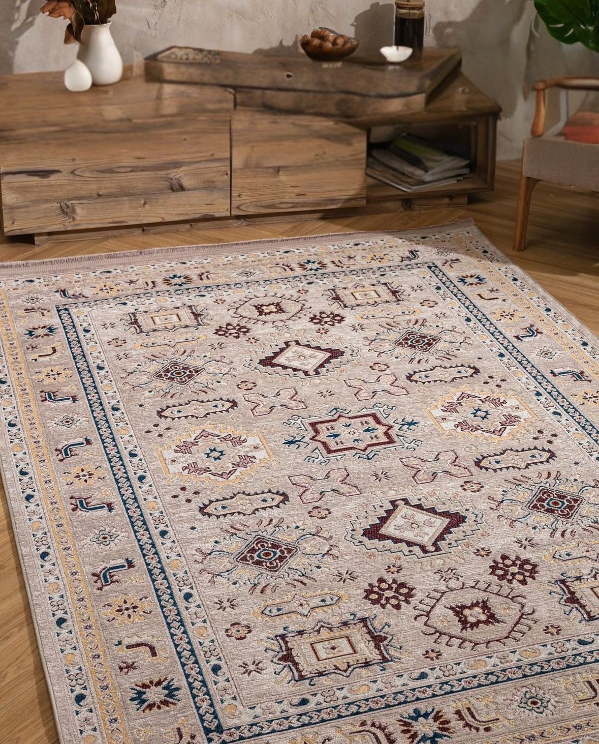 Arzen Vintage Serisi Kütahya Bej Geleneksel Halı KY-03
