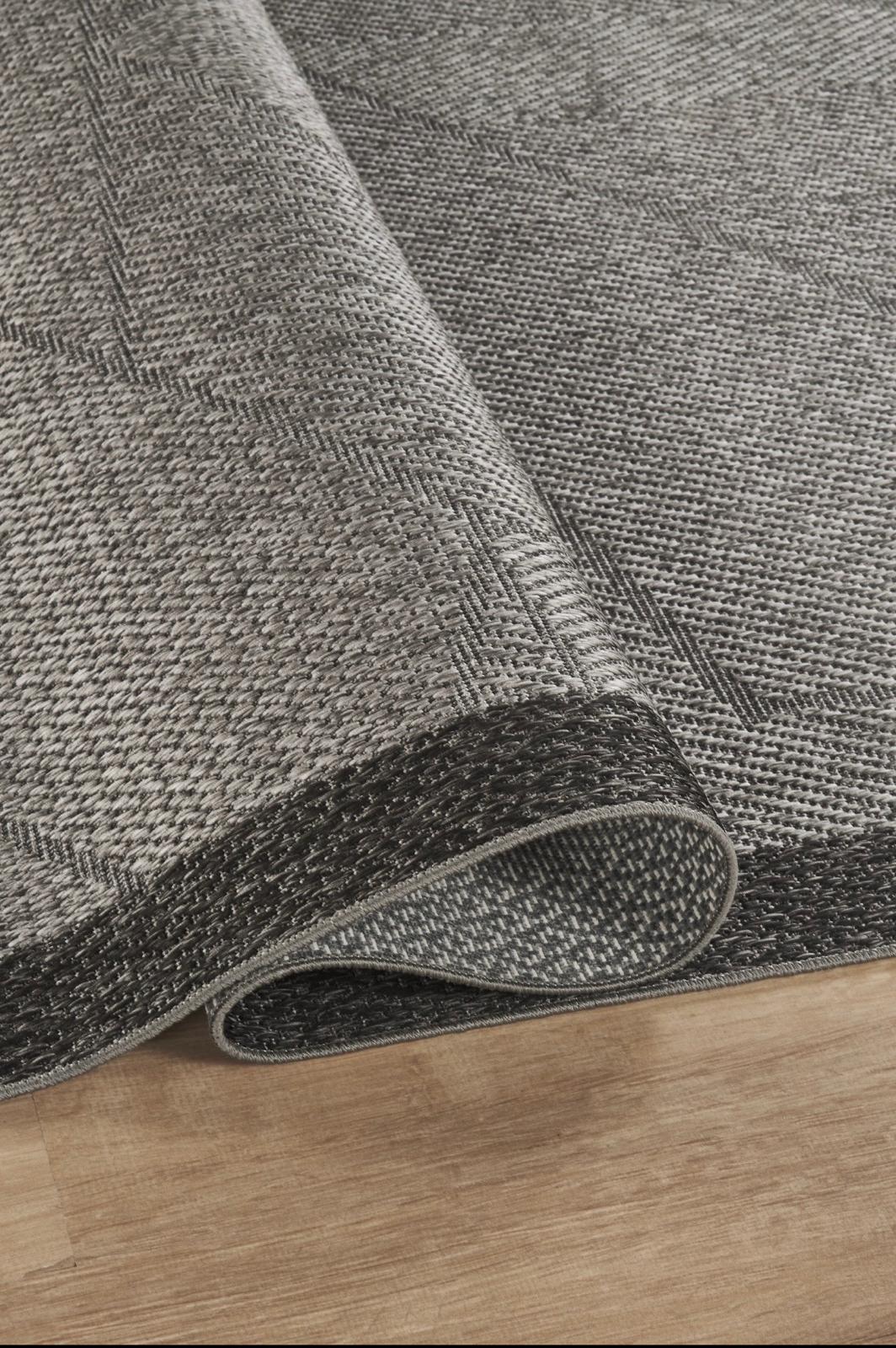 Arzen Sisal Plus Serisi Antrasit Bordür Gri Tasarım Sisal Halı