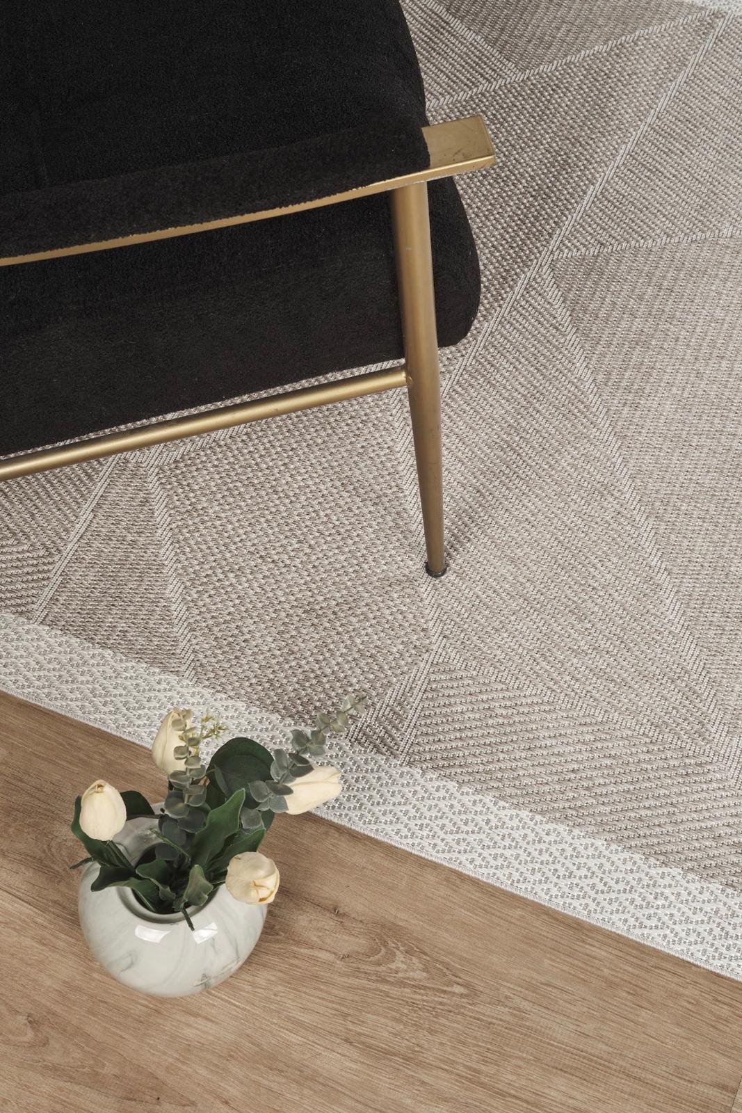 Arzen Sisal Plus Serisi Krem Bordür Bej Tasarım Sisal Halı
