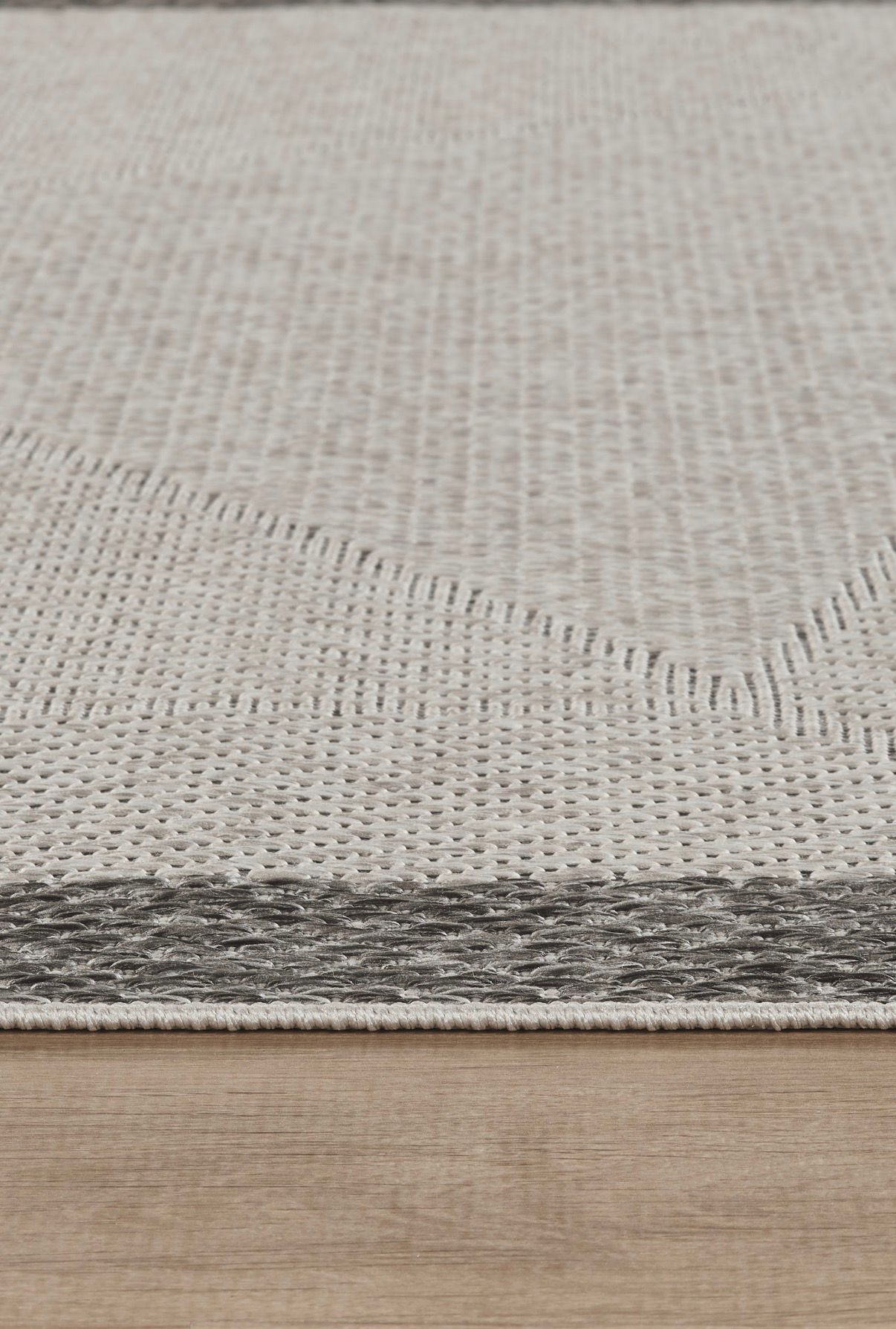 Arzen Sisal Plus Serisi Gri Bordür Krem Tasarım Sisal Halı