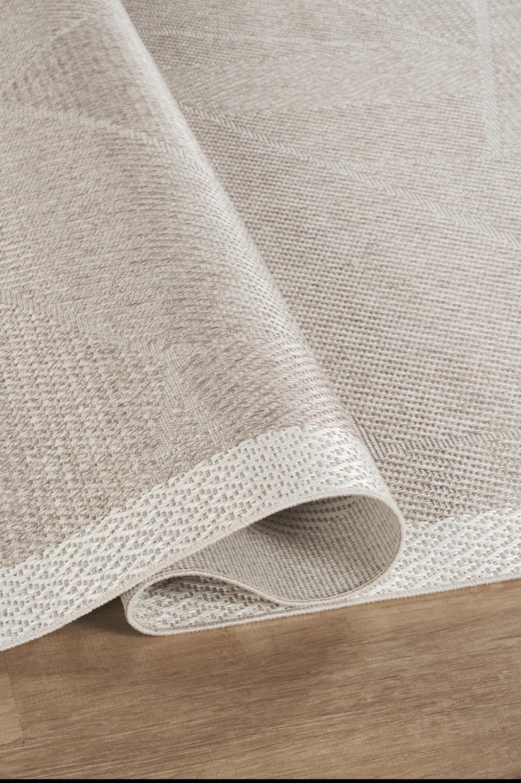 Arzen Sisal Plus Serisi Krem Bordür Bej Tasarım Sisal Halı