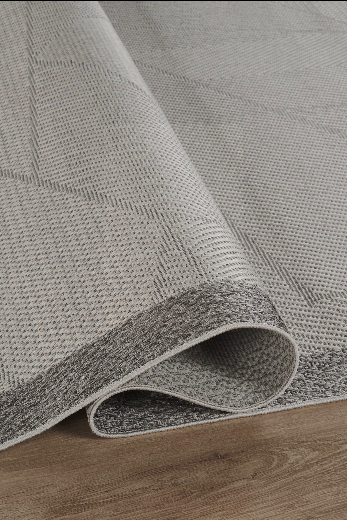 Arzen Sisal Plus Serisi Gri Bordür Krem Tasarım Sisal Halı