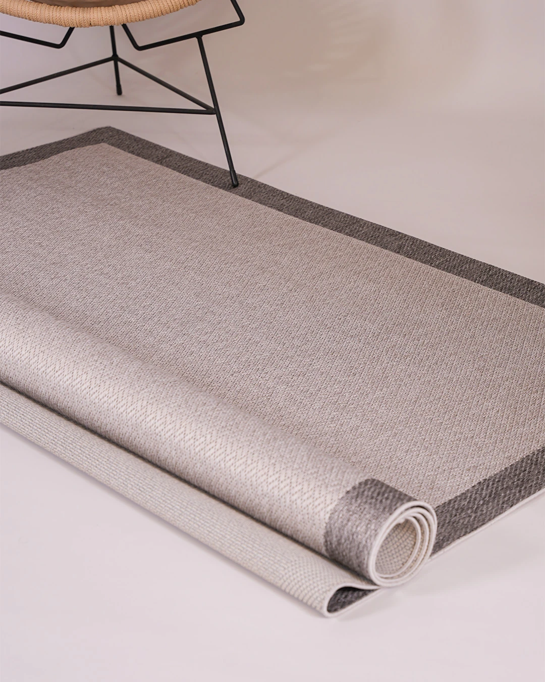 Arzen Sisal Serisi Antrasit Bordür Gri Tasarım Sisal Halı