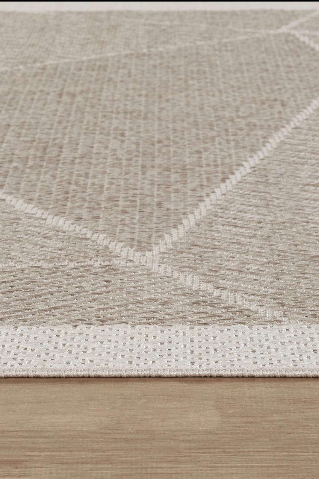 Arzen Sisal Plus Serisi Krem Bordür Bej Tasarım Sisal Halı