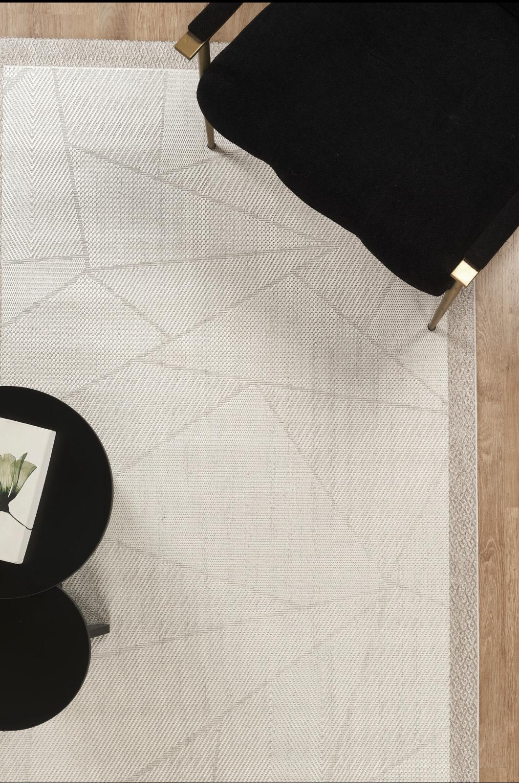 Arzen Sisal Plus Serisi Bej Bordür Krem Tasarım Sisal Halı