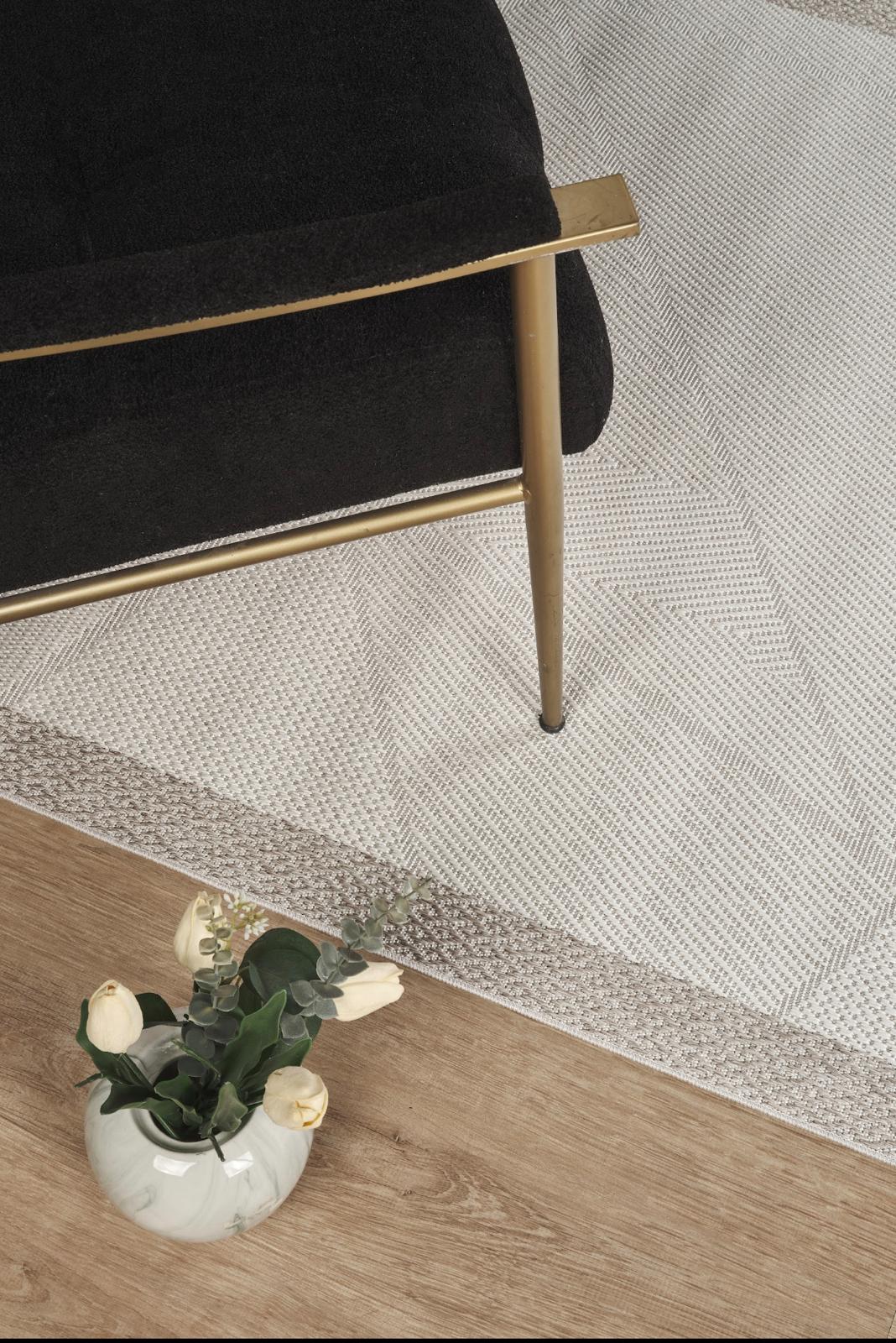 Arzen Sisal Plus Serisi Bej Bordür Krem Tasarım Sisal Halı