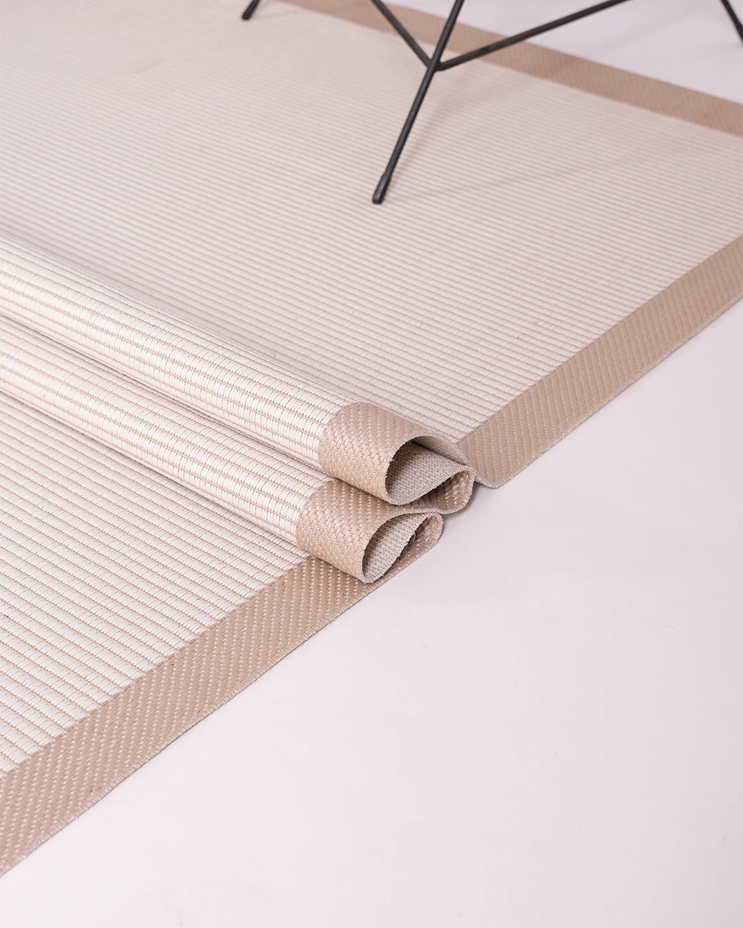 Arzen Sisal Serisi Vizon Bordür  Bej Hasır Tasarım Sisal Halı -AS05