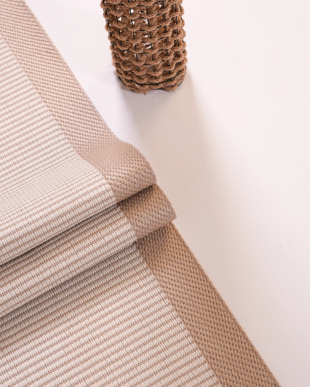 Arzen Sisal Serisi Vizon Bordür  Bej Hasır Tasarım Sisal Halı -AS05