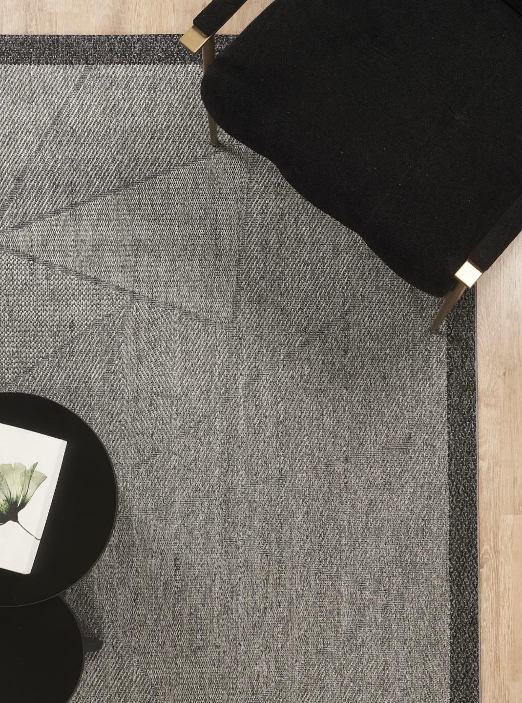 Arzen Sisal Plus Serisi Antrasit Bordür Gri Tasarım Sisal Halı