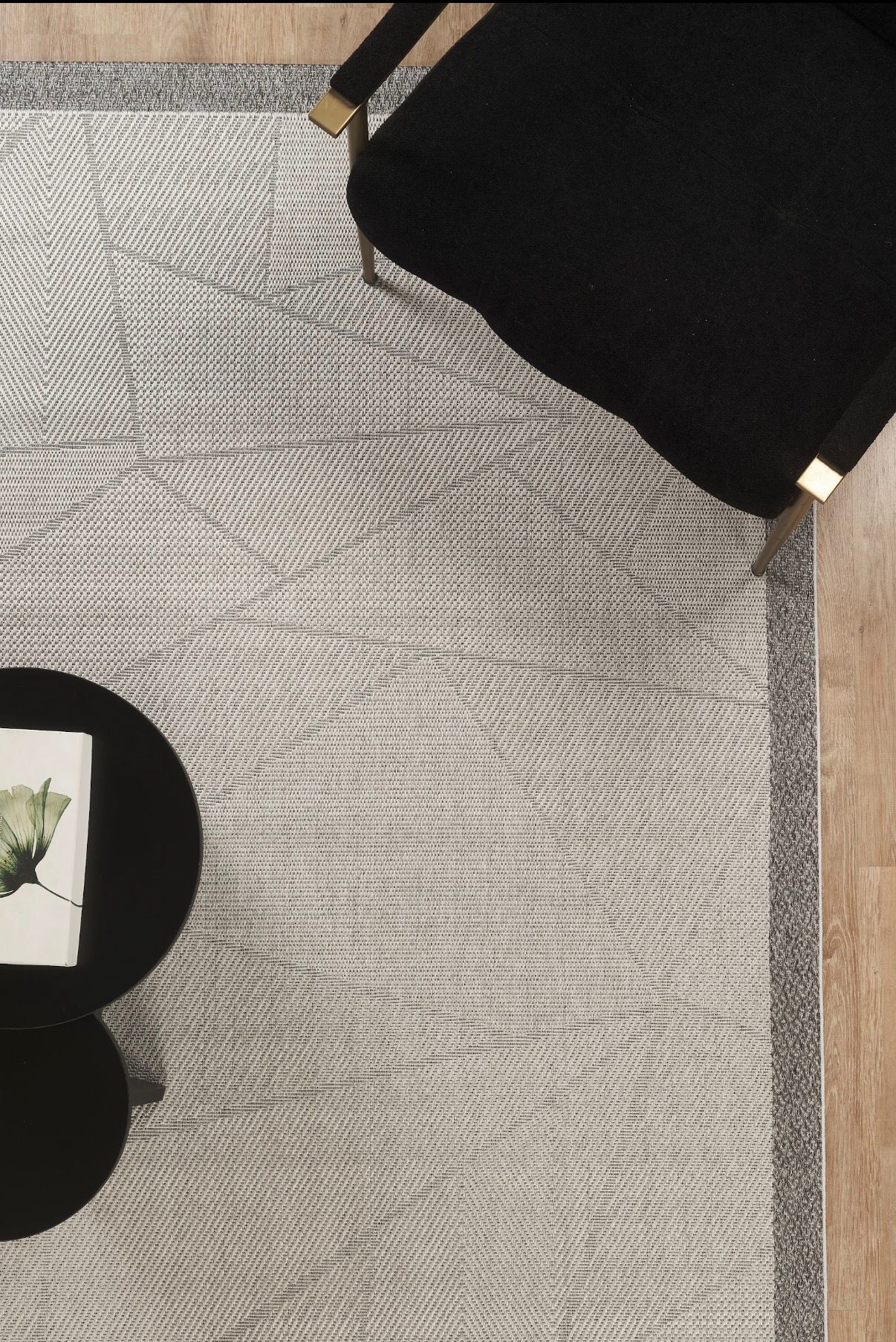 Arzen Sisal Plus Serisi Gri Bordür Krem Tasarım Sisal Halı