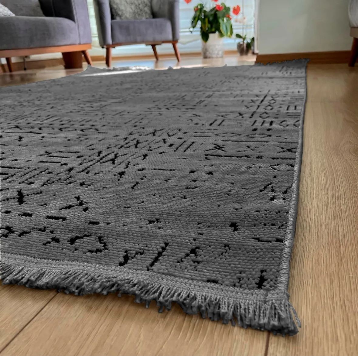 Modern Şönil Kilim Antrasit 