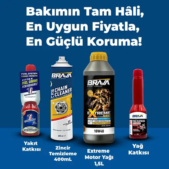 Brava Motosiklet Tam Bakım Seti